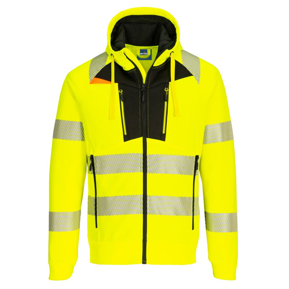 DX477 - DX4 Hi-Vis-tröja med trattformad hals och dragkedja